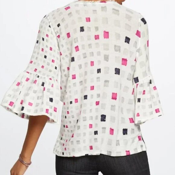 NIC+ZOE Short Sleeve Orchid Pop Top - Picture 3 of 12